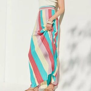 Anthropologie Multicolor Striped Maxi Skirt